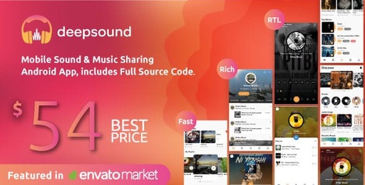 DeepSound Android- Mobile Sound &amp; Music Sharing Platform Mobile Android Application