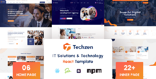 Techzen  IT Solutions &amp; Technology React Template