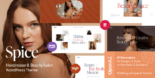 Spice  Beauty &amp; Hair Salon WordPress Theme