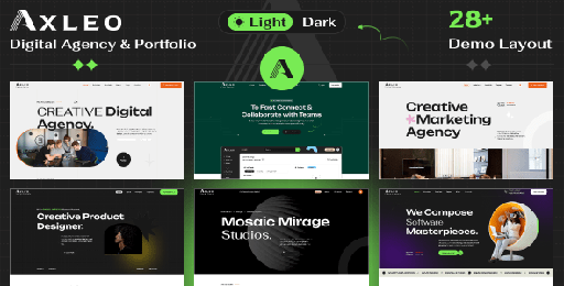 Axleo  Digital Agency Creative Portfolio NextJS Template