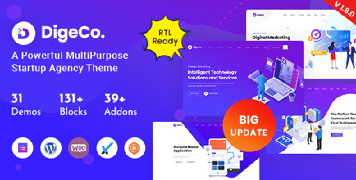 Digeco  Startup Agency WordPress Theme