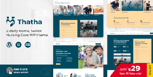 Thatha  Elderly Home &amp; Senior Nursing Care WordPress Theme