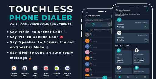 Touchless Phone Dialer Call Logs with AdMob Ads Android