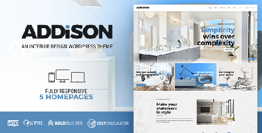 Addison  Architecture &amp; Interior Design WordPress Theme