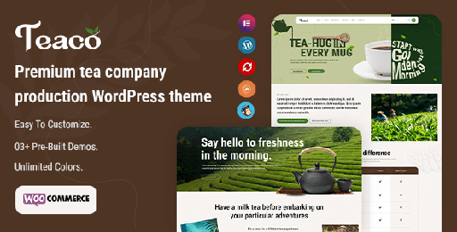 Teaco  Tea Company &amp; Organic Store WordPress Theme