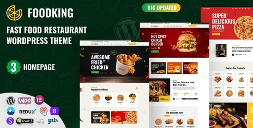 Foodking  Fast Food Restaurant WordPress Theme