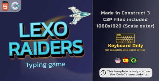 LexoRaiders  HTML5 Typing game