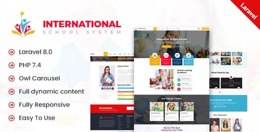 International  School PHP Laravel Script