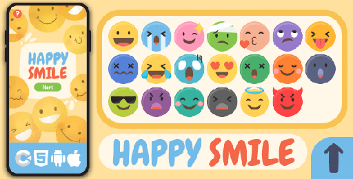 Happy Smile  HTML5 Game, Construct 3