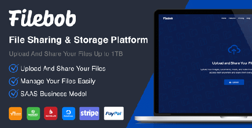 Filebob  File Sharing And Storage Platform (SAAS Ready)