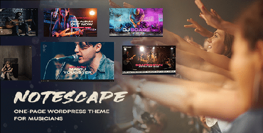 Notescape  One-Page Music WordPress Theme