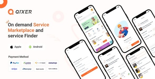 Qixer  Multi-Vendor On demand Service Marketplace and Service Finder Buyer Flutter App