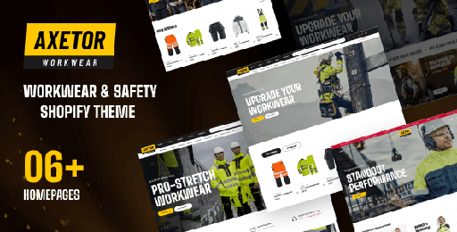 Axetor  Workwear &amp; Safety Shopify Theme