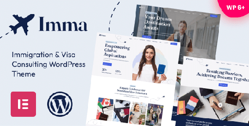Imma  Immigration &amp; Visa Consulting WordPress Theme