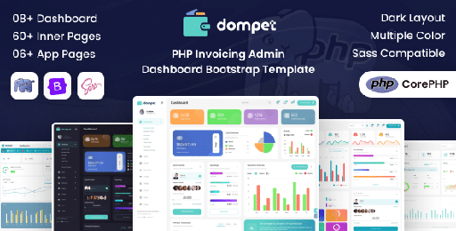 Dompet  PHP Payment Admin Dashboard Template