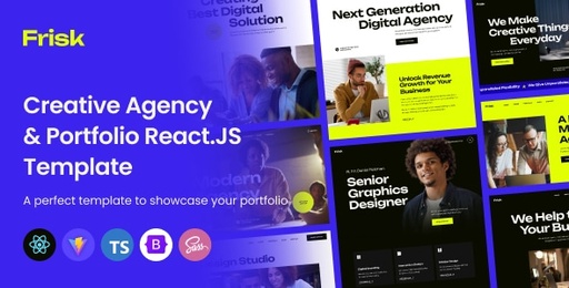 Frisk  Creative Agency &amp; Portfolio React JS Template