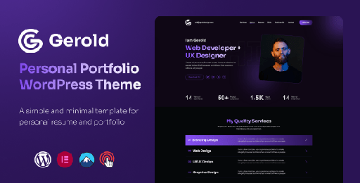 Gerold  Personal Portfolio WordPress Theme