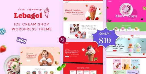 Lebagol  Ice Cream Shop WordPress Theme