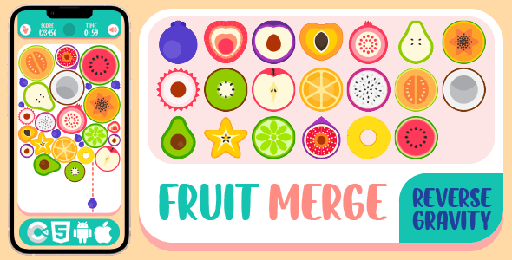 Gravity Fruit Merge  HTML5, Construct 3
