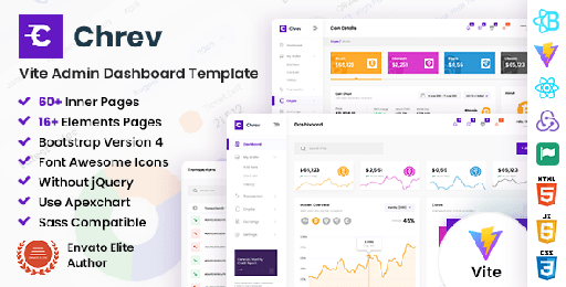 Chrev  Vite Crypto Admin Dashboard Template
