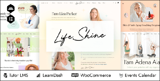 Lifeshine  Coaching Online Courses WordPress Theme