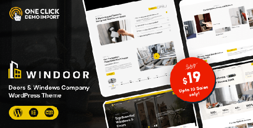 Windoor  Doors &amp; Windows Company WordPress Theme