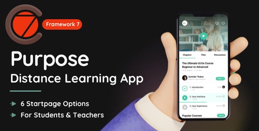 Purpose  Framework7 Education App Template