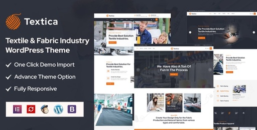 Textica  Textile &amp; Fabric Industry WordPress Theme