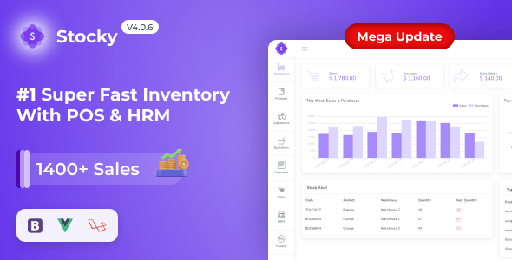 Stocky  POS with Inventory Management &amp; HRM