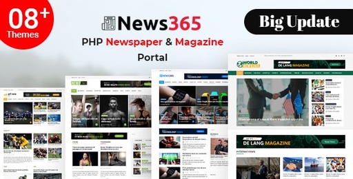 News365  PHP Newspaper Script Magazine Blog with Video Newspaper