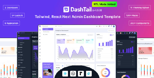DashTail  Tailwind, React Next Admin Dashboard Template