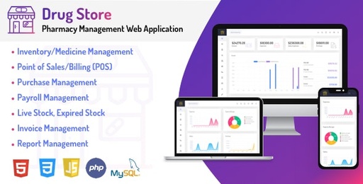 Drug Store  Pharmacy &amp; Billing Management Web Application