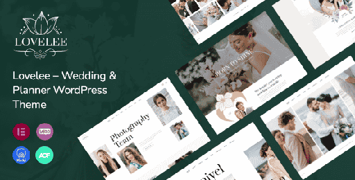 Lovelee  Wedding &amp; Planner WordPress Theme