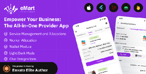eMart  Service Provider app for On-Demand Service