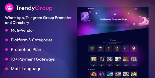 TrendyGroup  Whatsapp, Telegram Group Promoter and Directory
