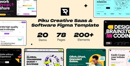 Piku  Creative Saas &amp; Software Figma Template