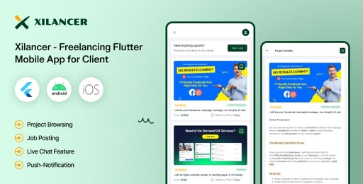 Client Flutter Mobile App  Xilancer Freelancer Marketplace Platform