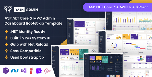 YashAdmin  ASP.NET Core &amp; MVC Sales Management System Admin Dashboard Template