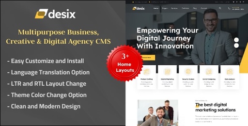 Desix  Multipurpose Business, Creative &amp; Digital Agency CMS