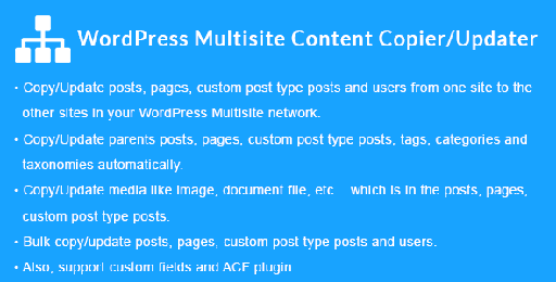 WordPress Multisite Content Copier/Updater