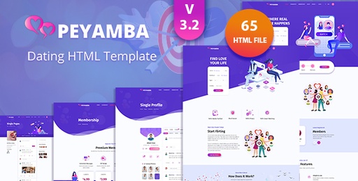 Peyamba  Dating Website HTML Template