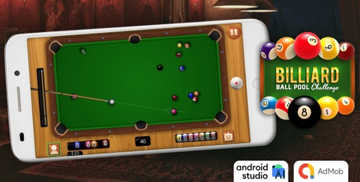 Billiard Ball Pool Challenge  Billiard Game Android Studio Project + AdMob Ads + Ready to Publish