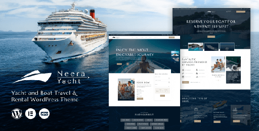 Neera  Yacht and Boat Travel &amp; Rental WordPress Theme