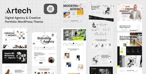 Artech  Digital Agency &amp; Creative Portfolio WordPress Elementor Theme