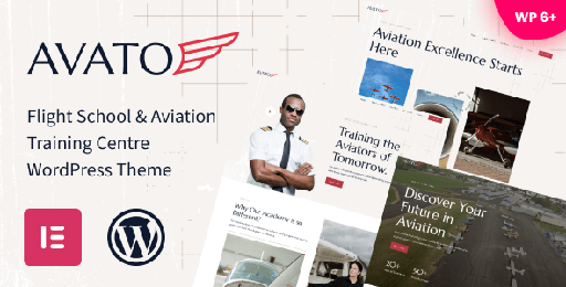 Avato  Flight School &amp; Aviation Training Centre WordPress Theme