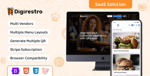 DigiRestro  Multi Vendor SaaS Restaurant QR Menu Generator