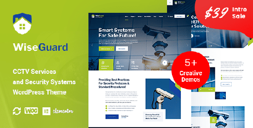 WiseGuard  CCTV and Security Systems WordPress Theme