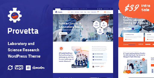 Provetta  Laboratory &amp; Science Research WordPress Theme
