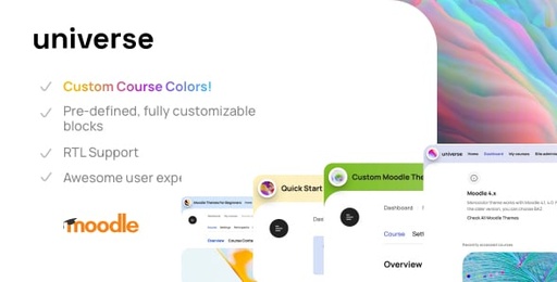 Universe  Premium Moodle Theme with Custom Course Branding