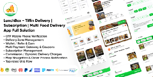 LunchBox  Tiffin Delivery | Subscription | Multi Food Delivery App | Swiggy Clone App Full Solution